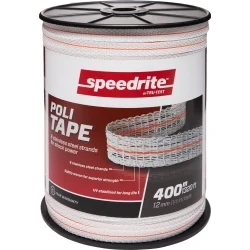 Rollo Cinta Politape Blanco para cerco eléctrico