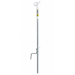 Estaca metalica cola de chancho blanca 1,05mt