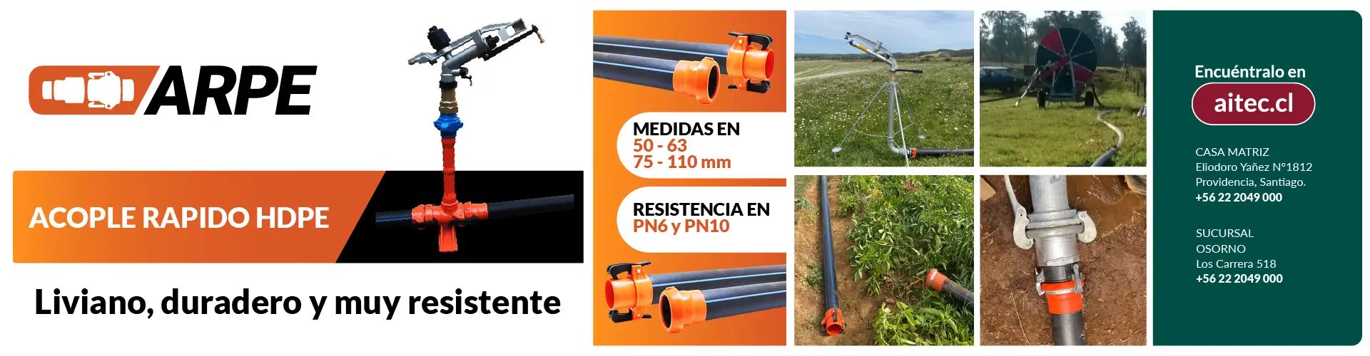 Arpe Acople Rápido HDPE