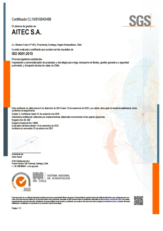 certificación aitec